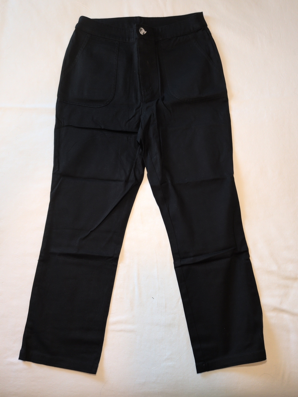 Lisa Rinna Collection Twill Cropped Boot Cut Pants Black Reg 4